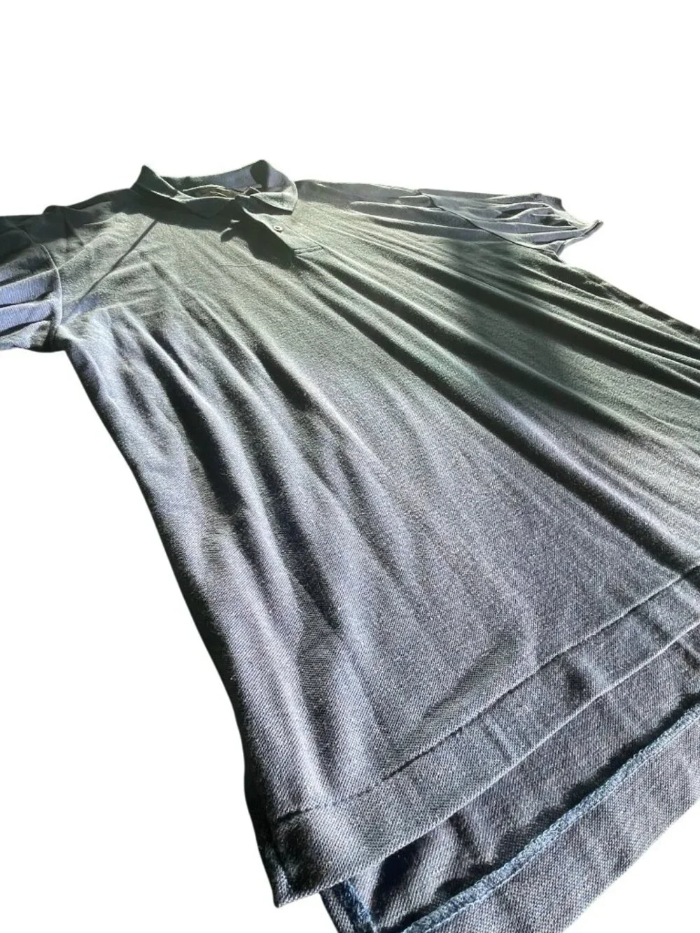 Levis Vintage XL Blue Polo Shirt 55% Polyester 35% Cotton Made In Korea